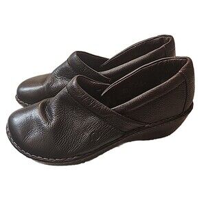Born Womens‎ Shoes Leather Clogs Dark Brown Work Professional Comfort US Size 10